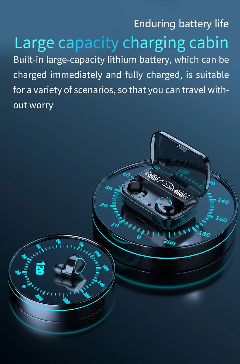 Original TWS M10 Earbuds With Built In Power Bank For Mobiles
