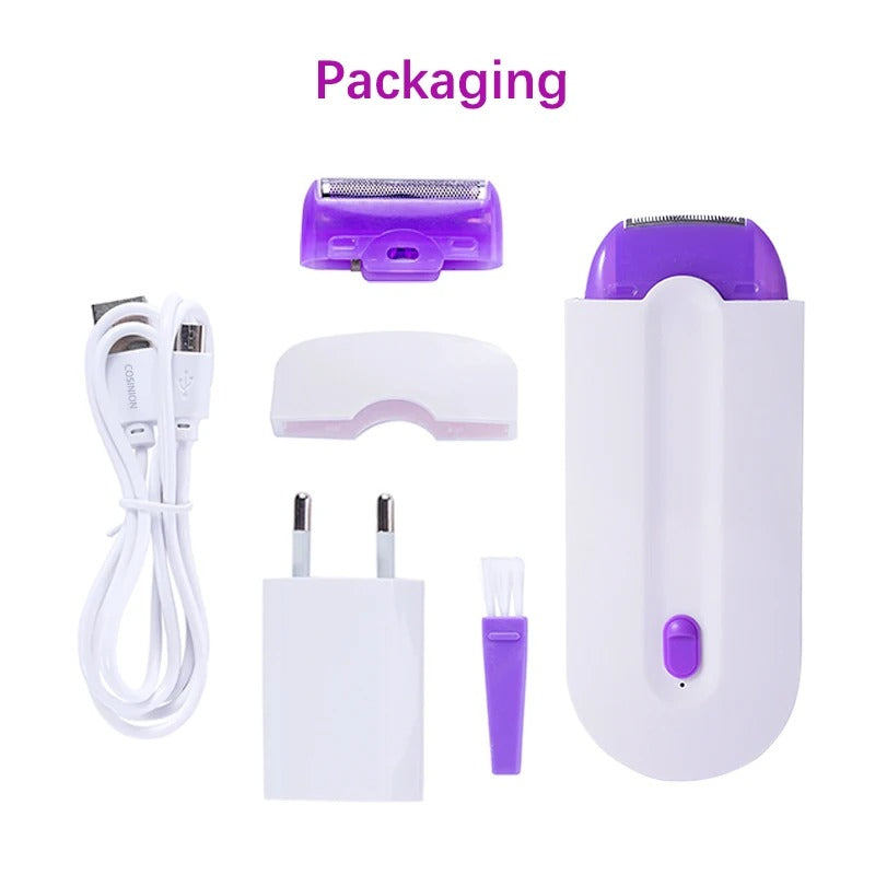 2 In 1 USB Rechargeable Painless Cordless Hair Removal Facial